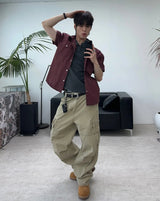 Liev Washed Zipper Cargo Pants