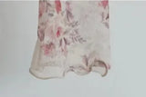 SHEER FLORAL SQUARE-NECK TOP