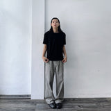 ウォッシュド フォーム ワイド パンツ