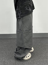 フォールドダブルニーコットンパンツ