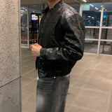 LMNブリットクラックレザージャケット(Black)
