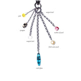 gemstone chain keyring 002