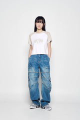 25SS スペースラビットラグランクロップ半袖Tシャツ エッセンシャルベージュ