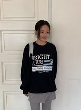 [unisex] リマンヌプリントオーバースウェットシャツ