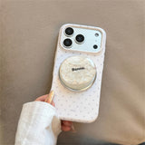 ラクシャリーストーンパターンマグネティックiphoneケース