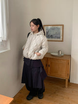 Kotanna Quilted Hooded Padded Jumper