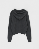 [MADE] Verno Cable Hood Knit Zip-up Cotton 60%