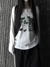 ペールフェイディドプリティングTシャツ (3color)