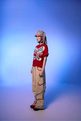 ロールアップピンタックTシャツ