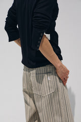 コントラストリベッドヘンリートップ(Black)