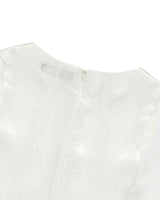 Glossy Frill Top _ WHITE