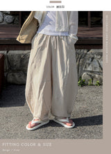 Beo Curved Linen Balloon Pants