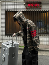 VER PATCH NUMBERING CAMO HOODED ZIP-UP