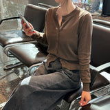 Mousse Modern Basic Simple Knit Cardigan