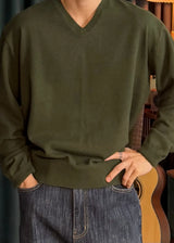 Steady Crop V-Neck Cozy Knit 4COLOR