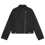 Romy Washed Leather Rider Jacket