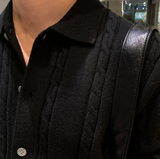 all-day cloth knit collar cardigan
