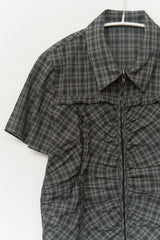 (W) Tech Checked Zip Up