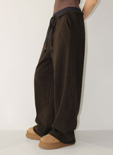 (Lining brushed) COLORBLOCK WAIST PANTS