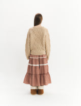 Charelle Tiered Skirt (Red)