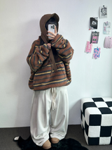 ソフティ💍💎スエードバルーンロングパンツ🩶🤎🖤3カラー