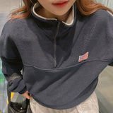 American Flag Fleece Sweat Shirt