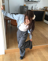 チークリベットポケットバルーンコットンパンツ