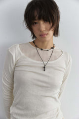オニキスドロップネックレス (2 size)