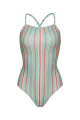 [Milky Stripes_green fig] One Piece Swimsuit