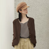 VA Stud Wool Combo Newsboy Cap / Camel