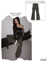Pocket Semi Bootcut Denim Pants