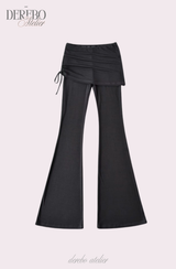 Liiv short-sleeve cap training shirring pants set (LONG PANTS)
