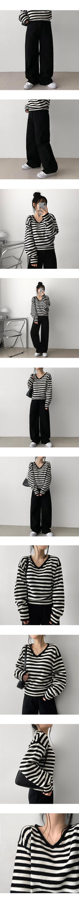ジッカー裾カットデニムコットンワイドパンツ