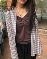Broyen Dot Frill Sleeveless Top