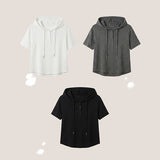 ファイン Vネック バートン フーデッド ショートスリーブ Tシャツ (3 colors)