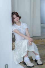 rosette pocket skirt(cream)