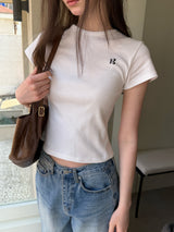 [MADE] Elo, lettering basic short-sleeved T-shirt