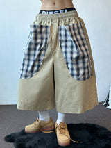 Bodi Check Pocket Keyring Cotton Bermuda Shorts 3color