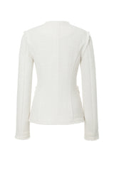 Carrie tweed jacket - ivory 