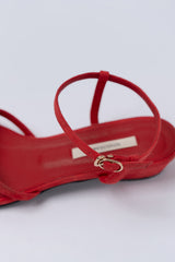 Corsage strap sandal_red