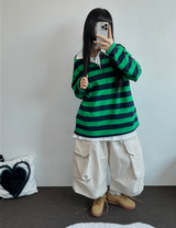 ビッグビッグポケットオーバーバミューダ 🤎🤍❤🖤5カラー
