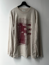シークレットプリンティング長袖ルーズフィットTシャツ