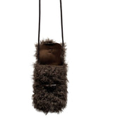 Chewy Shearling Fur Toggle Crossbody Bag