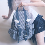 Ding Ding Backpack_stripe charcoal