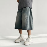 Draw Side Pintuck Washing Denim Bermuda Pants (5 colors)