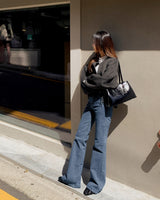 Accu bootcut denim pants