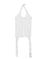 WRAP TAIL HALTER SLEEVELESS
