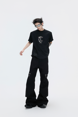 スネークスキン パッチワーク Tシャツ