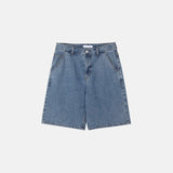 Basic wide denim shorts