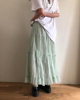 パグル シフォン ティアード ロングスカート